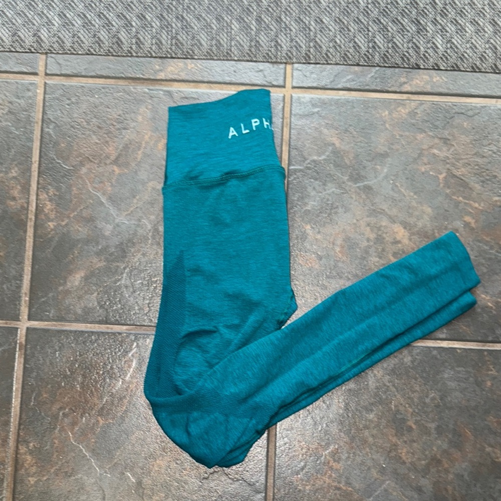 Alphalete Teal Leggings High Waist Performance